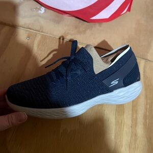 Skechers Dark Blue Knit Sneakers